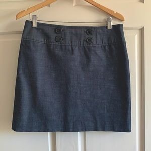 LOFT Short Skirt with Faux Button Detail